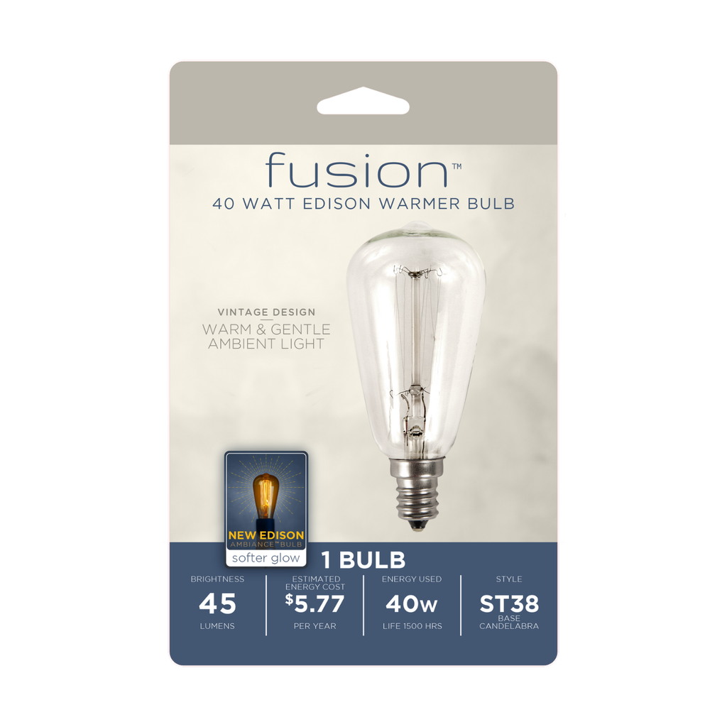 40 Watt Edison Warmer Replacement Bulb Fusion