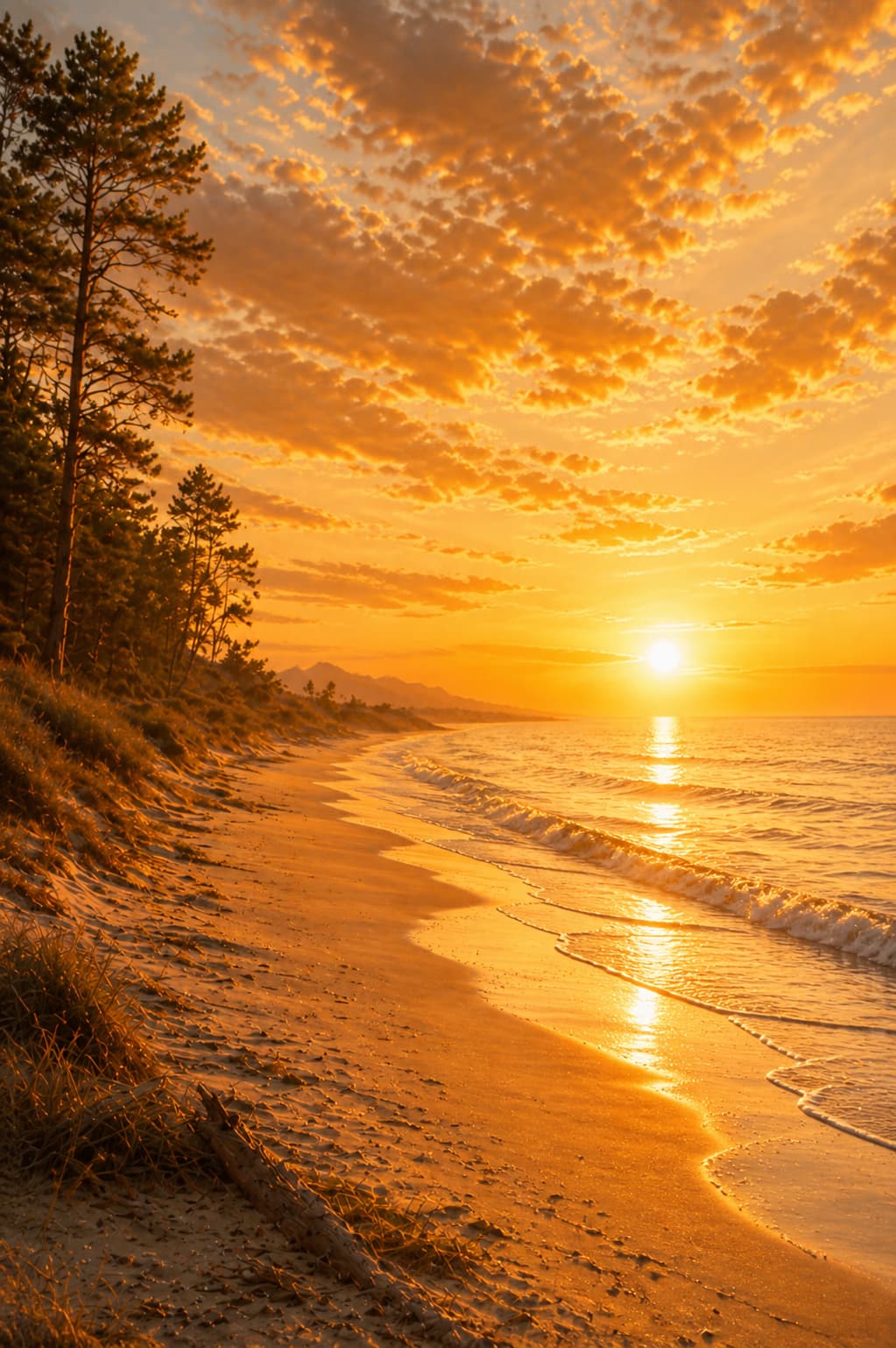 The ocean at golden hour
