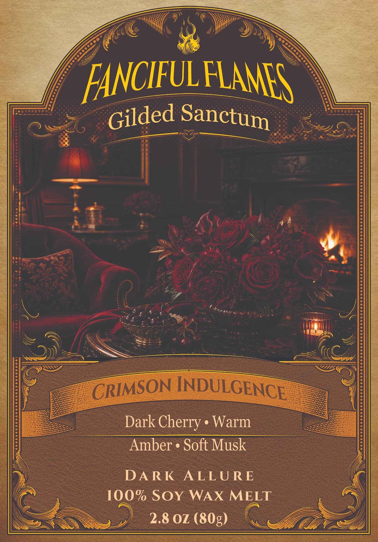 Crimson Indulgence Scented Soy Candles and Wax Melts